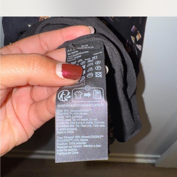 All Saints Black and Brown Maxi Dress - Picture 8 of 8